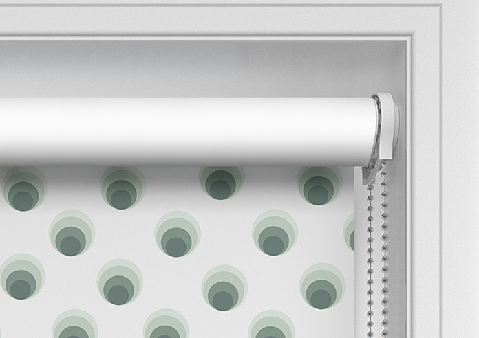 Retro 60s Spots, Forest - Twist&Fit Roller Blind - Image 11